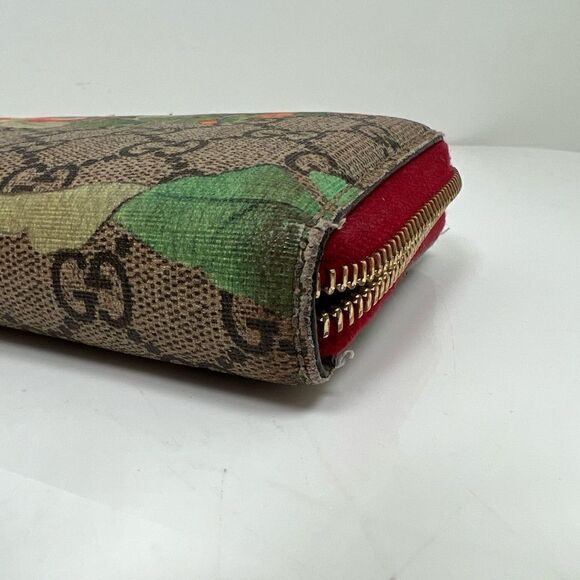 Gucci Zip Around Wallet Tian Print GG Coated Canvas - Picture 4 of 8